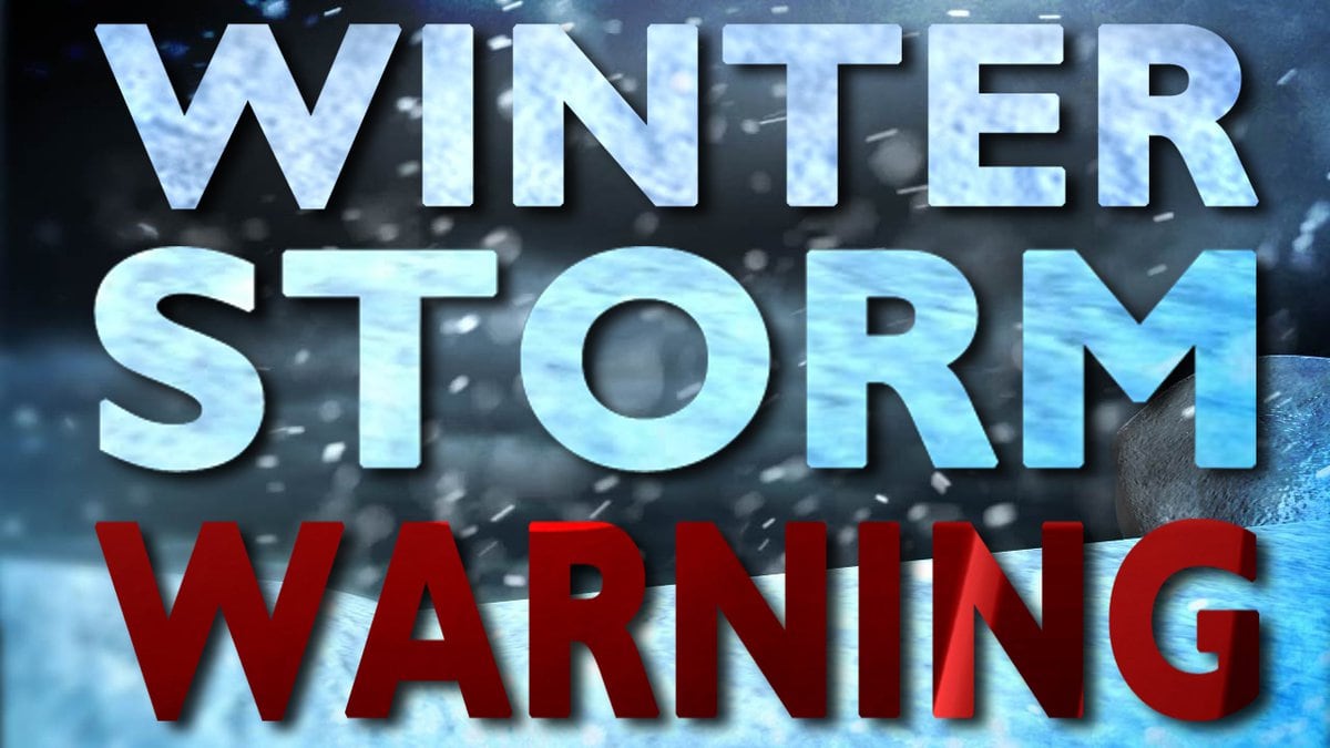 Storm winter warning issued ahead snow thursday weather